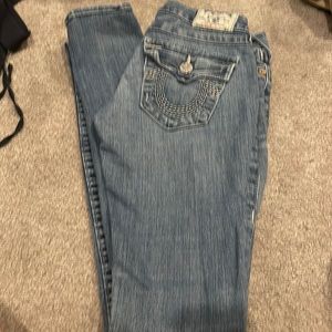 True religion size 25 blue jeans